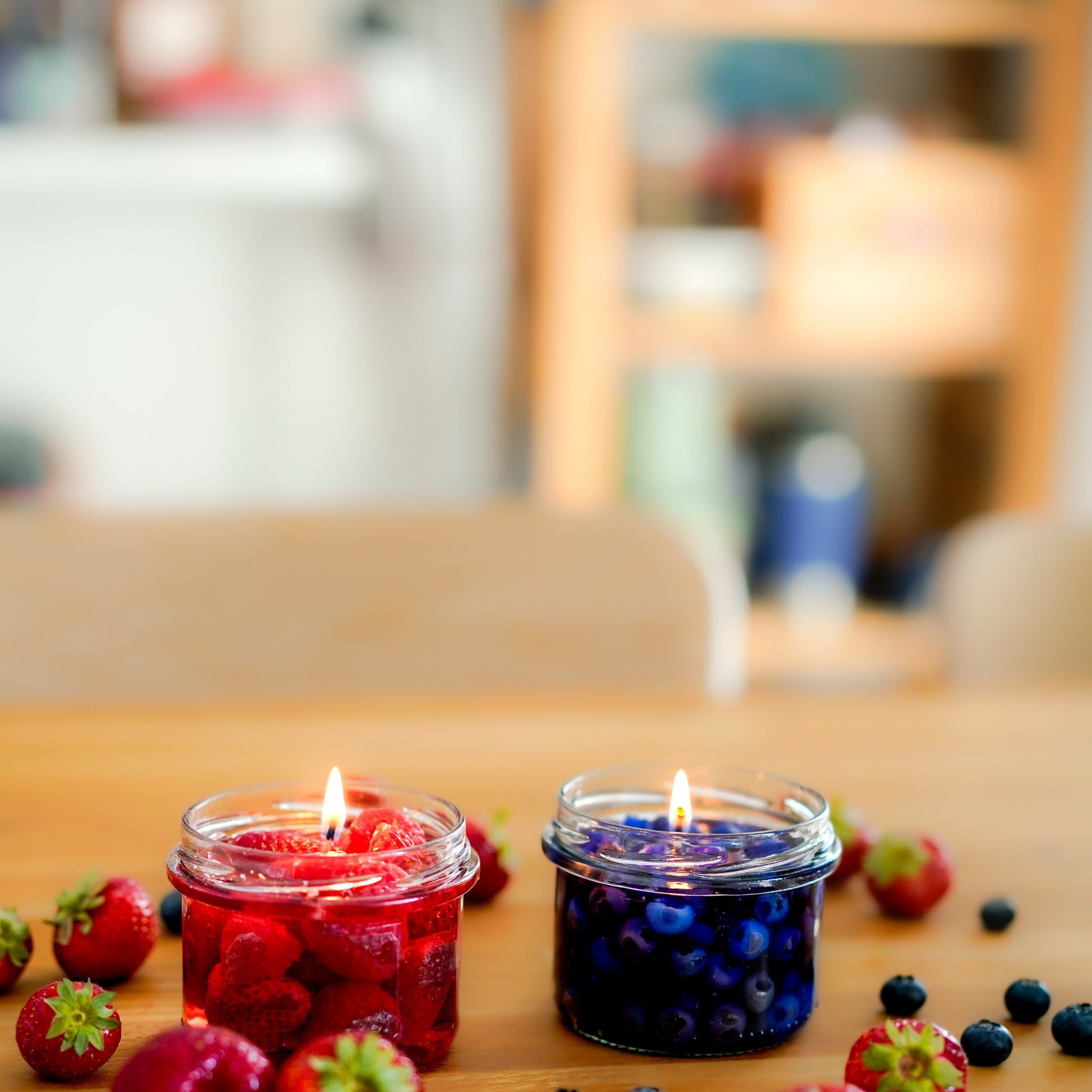 Blueberry und Strawberry Jam Candle – Geschenkkerzen Set sommerlich