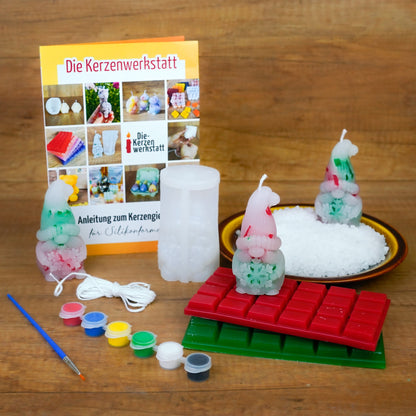 Selbst gegossene Wichtelkerzen aus dem DIY Bastelset der Kerzenwerkstatt