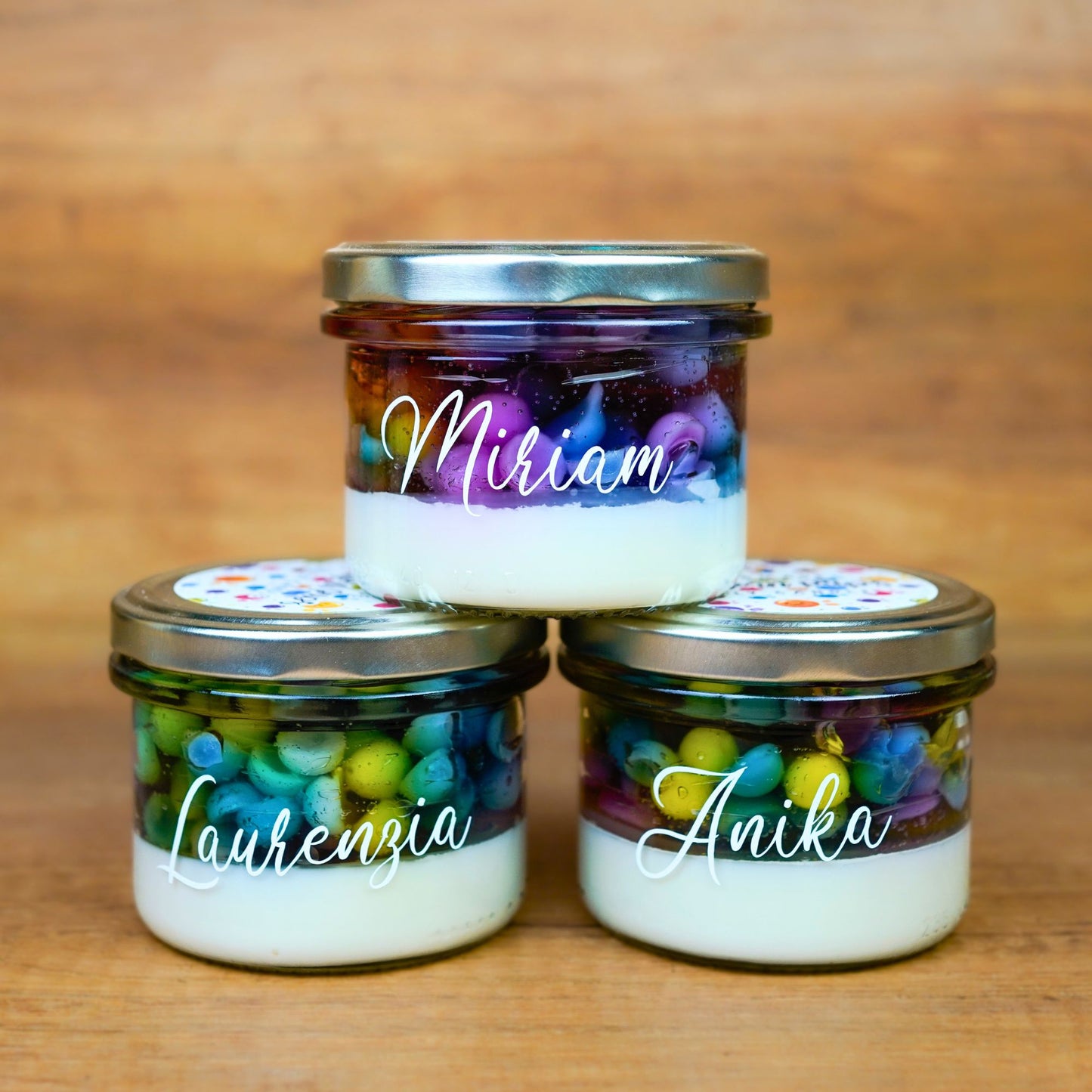 Personalisierte Duftkerze Einhornpups im Glas – Produktansicht