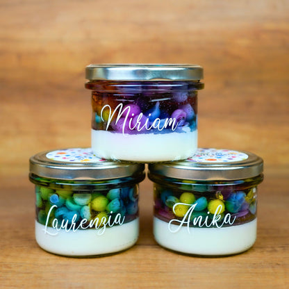Personalisierte Duftkerze Einhornpups im Glas – Produktansicht