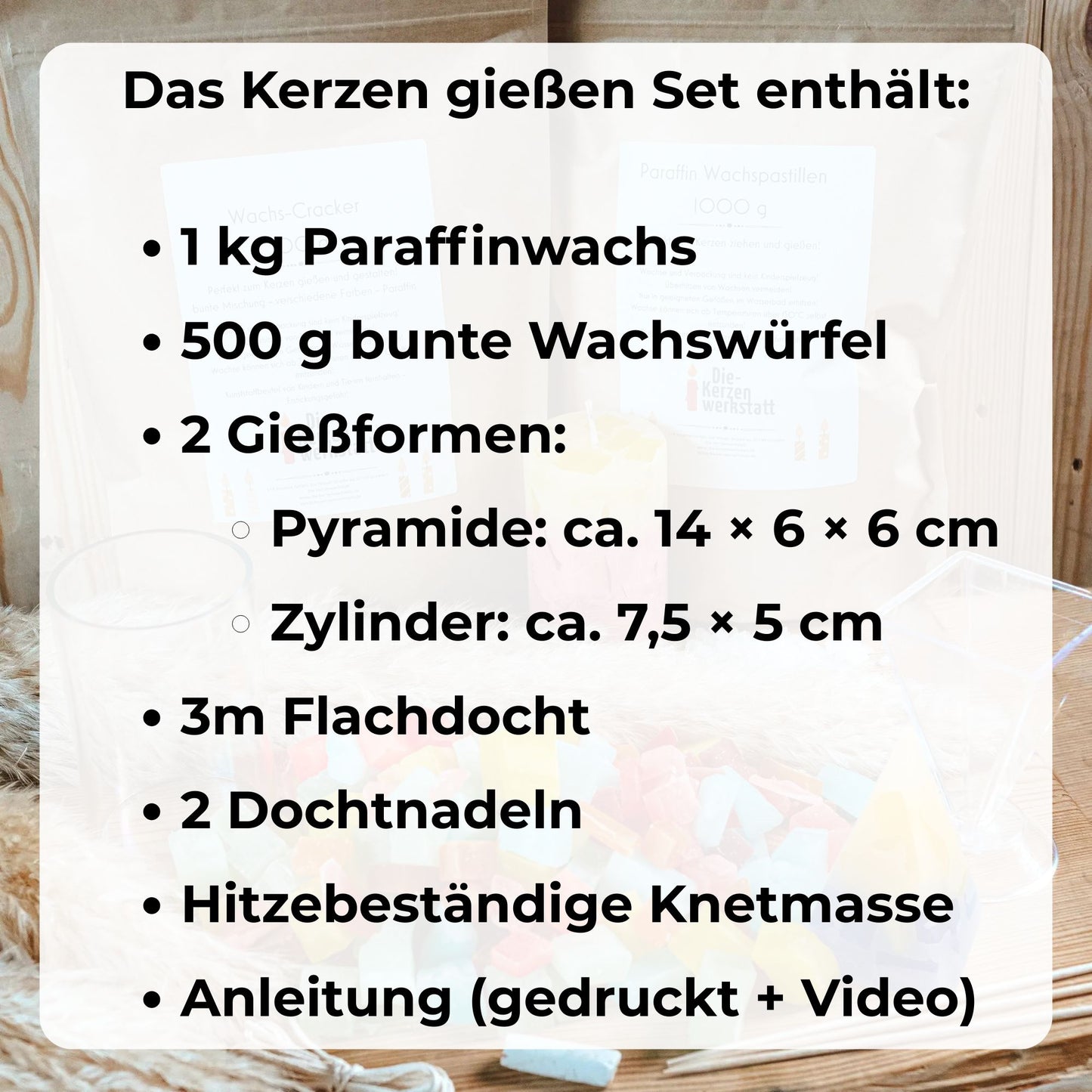DIY-Set: Kerzen gießen – Kreatives Bastelset für bis zu 14 Kerzen
