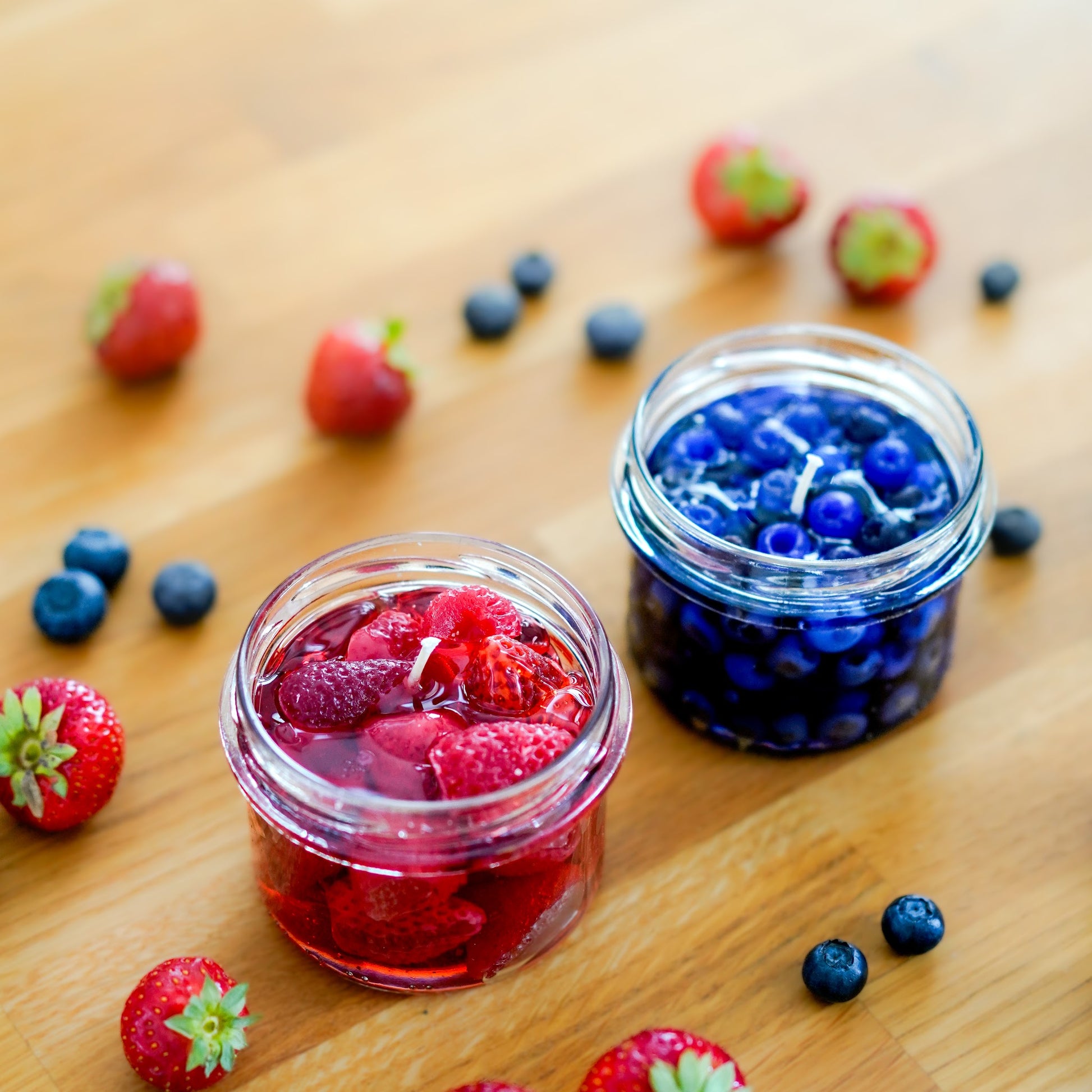 Jam Candle Geschenkset verpackt – Sommerkerzen im Glas mit Schachtel