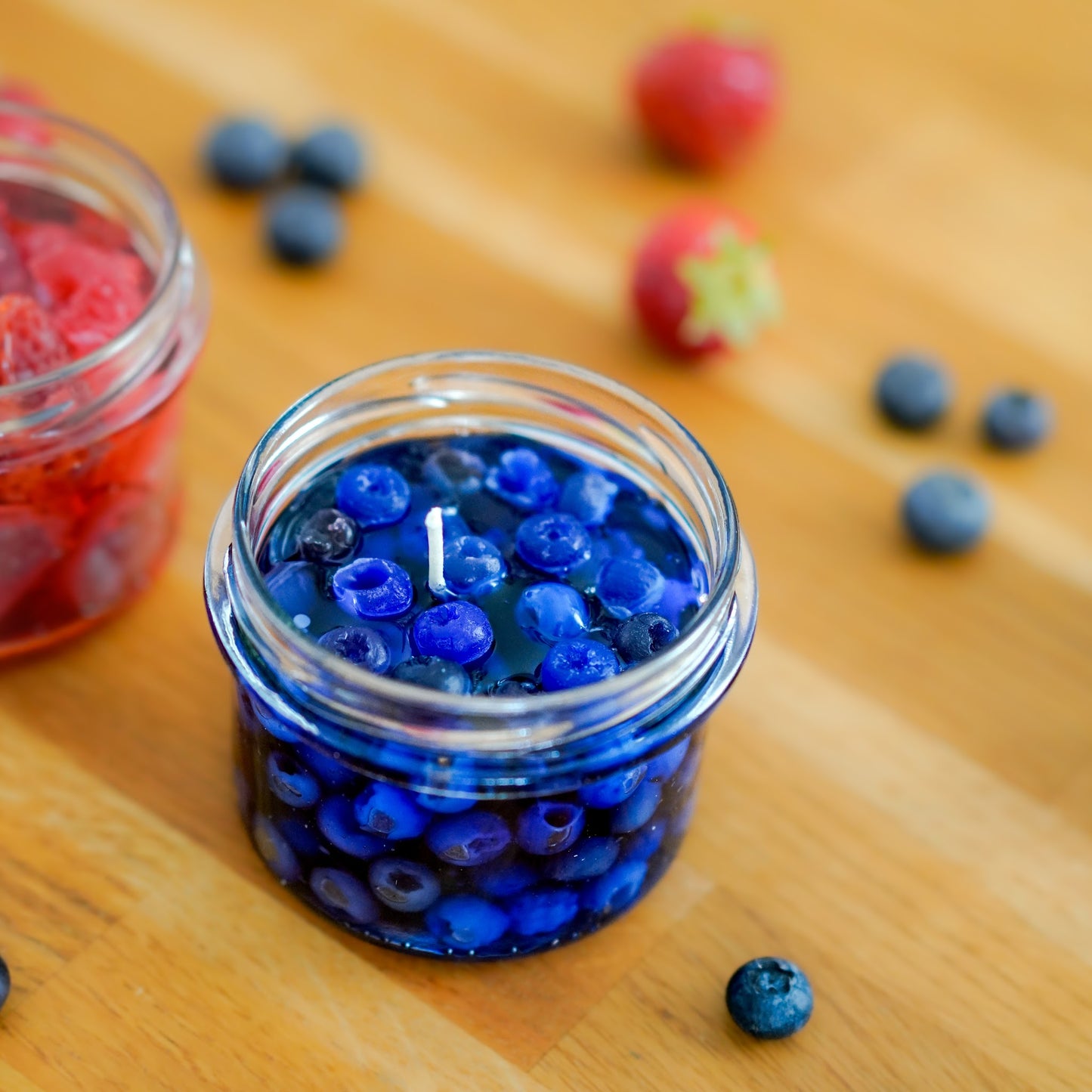 Jam Candle im Glas mit Früchten – Geschenkkerze Sommer handgemacht Dresden