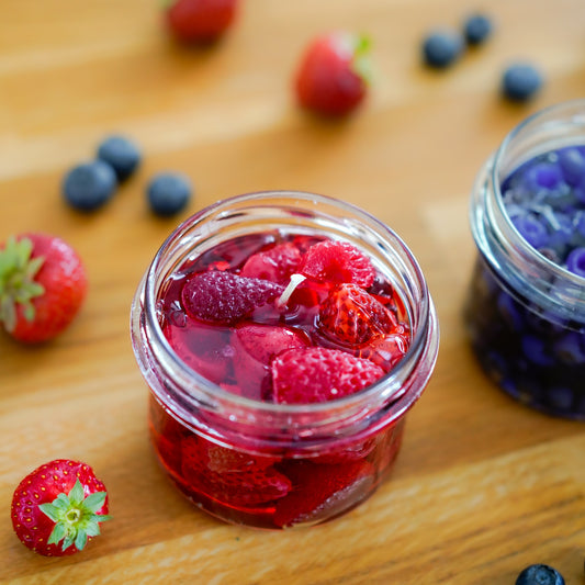 Jam Candle Set Stimmungsbild – Sommerkerzen als Tischdeko