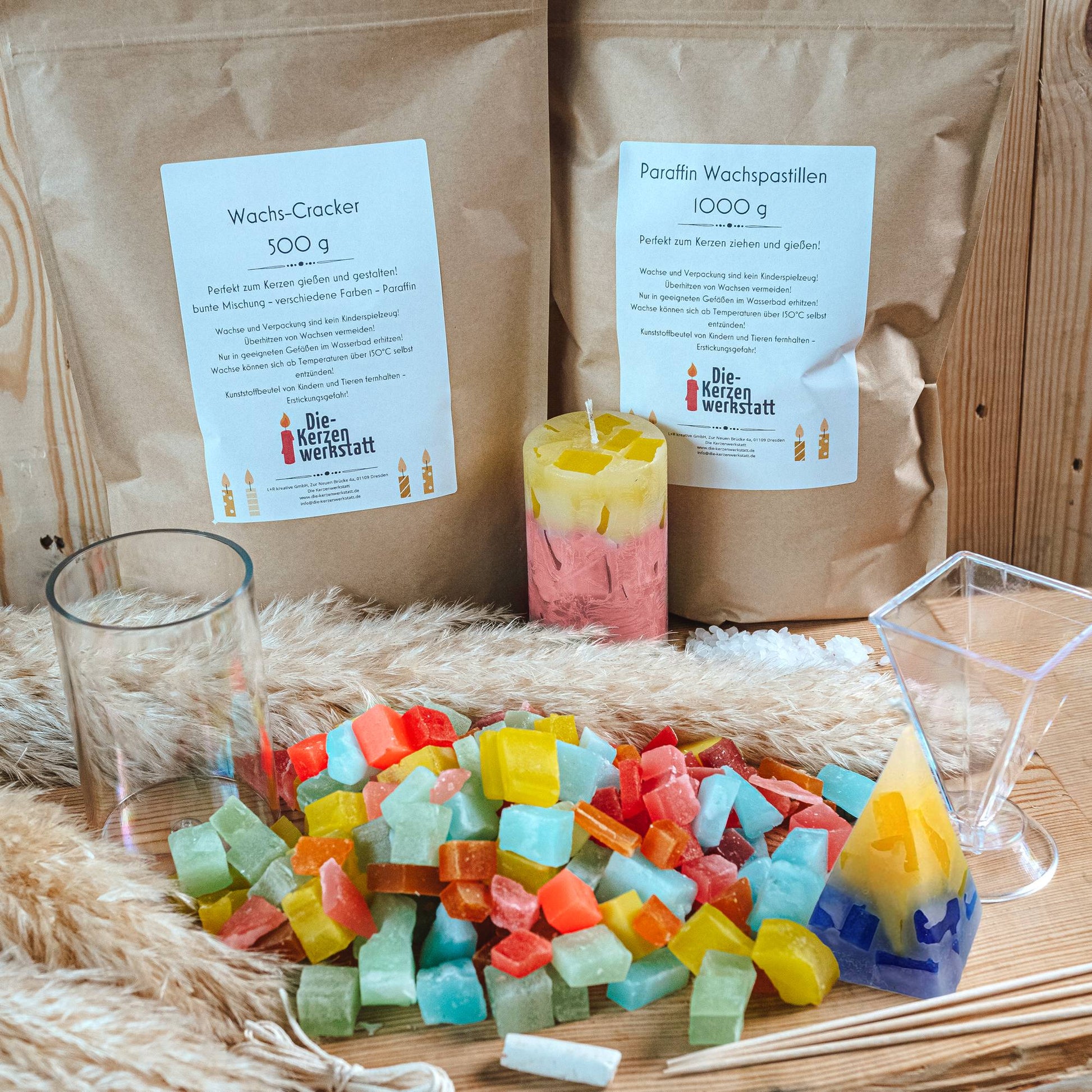 DIY-Set: Kerzen gießen – Kreatives Bastelset für bis zu 14 Kerzen