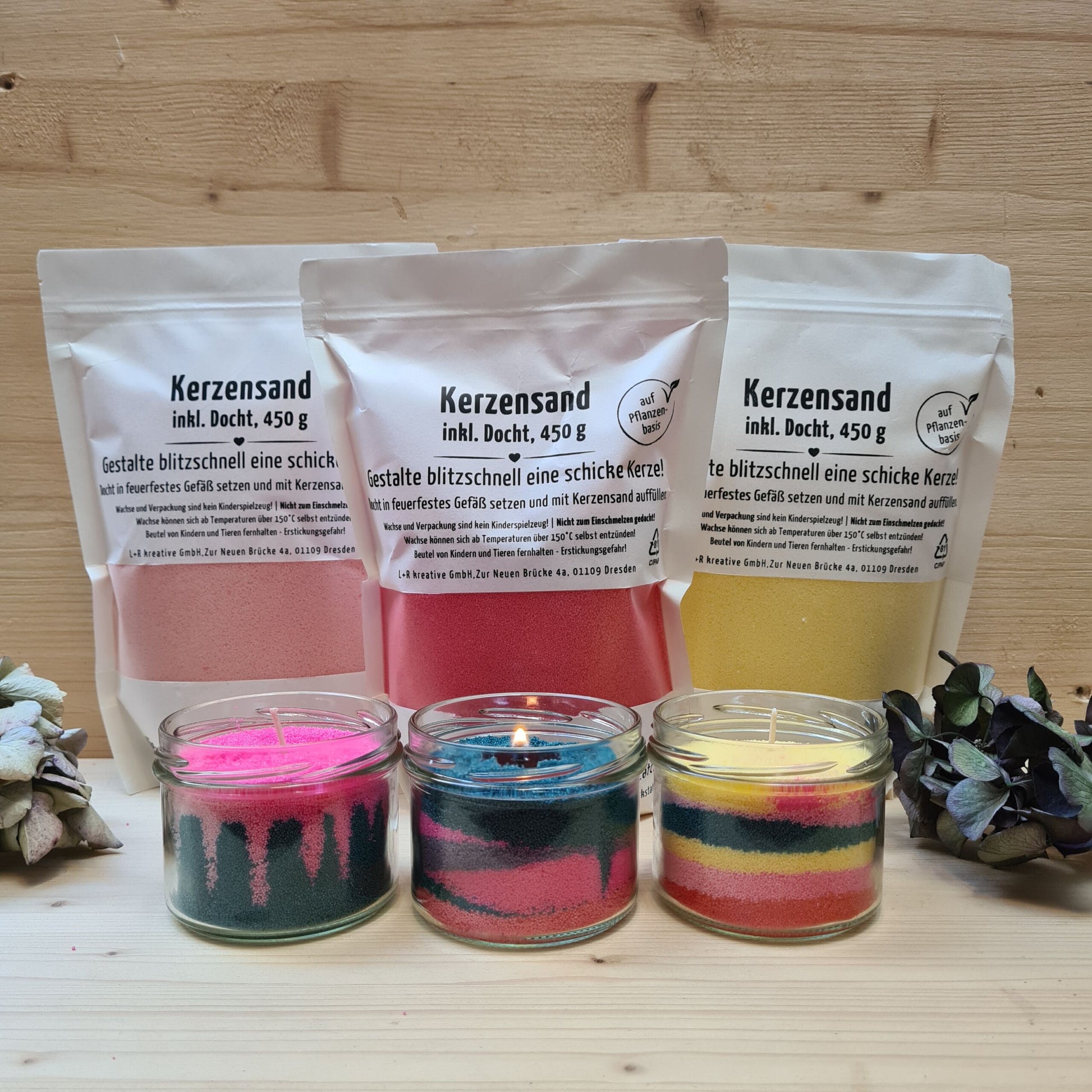 Kerzensand - Schnell und einfach Kerzen selber machen | Mit 10 gratis Dochten