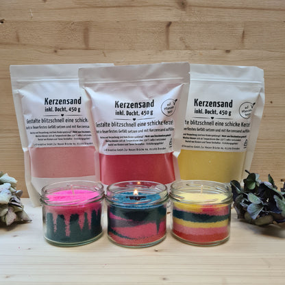 Kerzensand - Schnell und einfach Kerzen selber machen | Mit 10 gratis Dochten