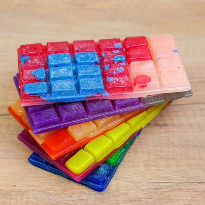 Mystery Wachstafeln – 5 bunte handgegossene Wachstafeln für DIY-Kerzen