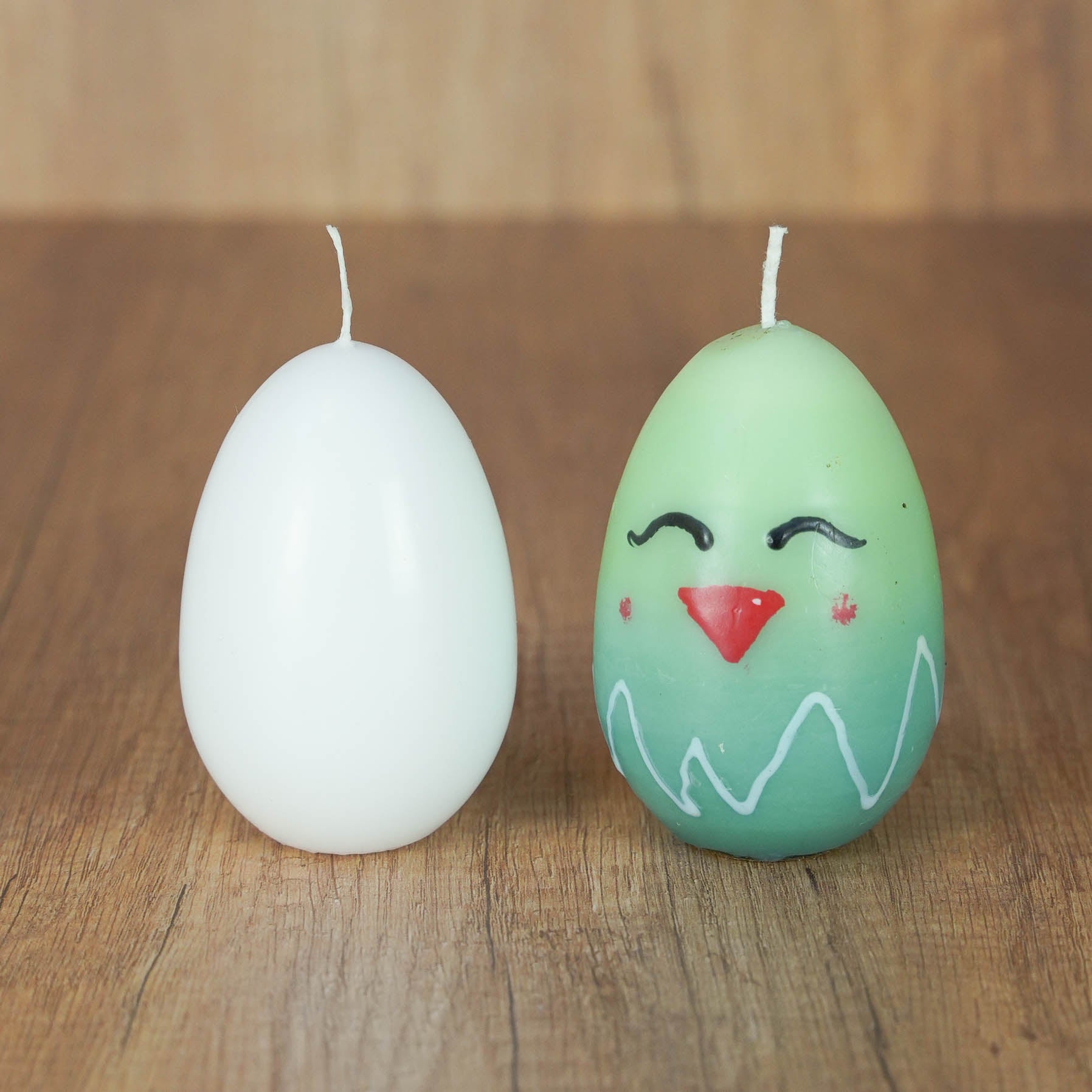 Eierkerzen Rohlinge für Ostern | Kerzen zum Verzieren & Färben | Hochwertige Osterkerzen | 2 Größen