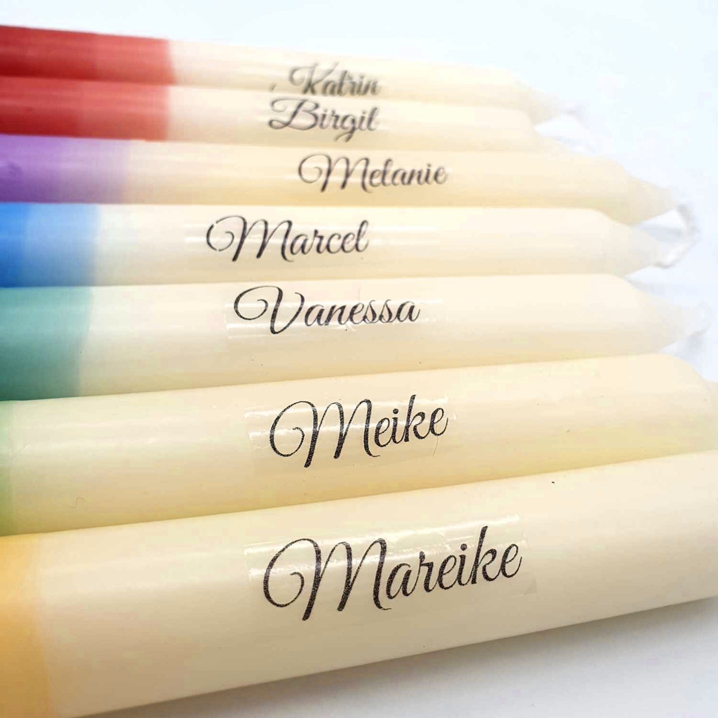 Personalisiertes 4er-Set Stabkerze