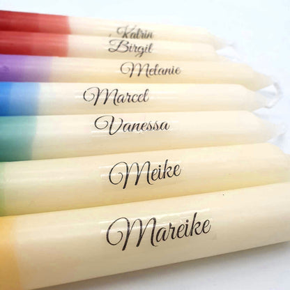 Personalisiertes 4er-Set Stabkerze