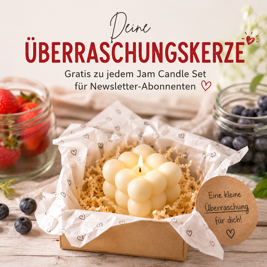 Überraschungskerze – handgemacht aus unserer Werkstatt