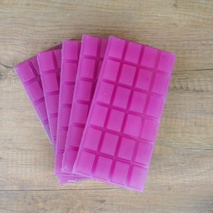 5 einfarbige Wachstafeln in Pink zum Kerzengießen