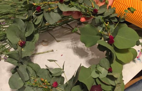 Workshop Adventskranz basteln Eukalyptuskranz Mädelsabend Dresden Moritzburg