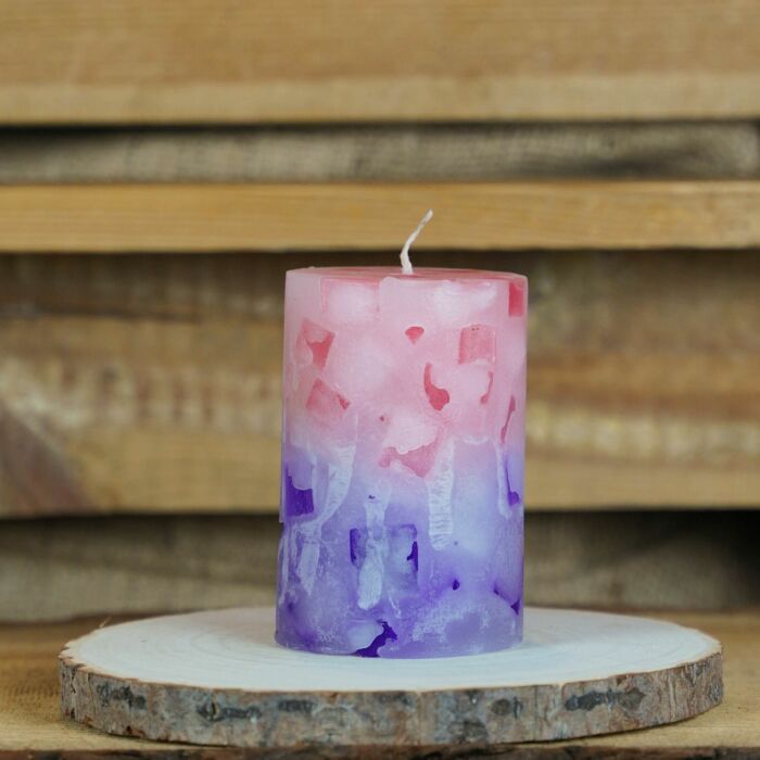 Kerzen-Giessform-Zylinderkerze-Kerzenzubehoer-Kerzen-Giessen-Kerze-Rosa-Blau