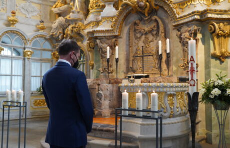 Kerze Ministerpräsident Kretzschmar Sachsen Frauenkirche Individuelle Kerze Trauerkerze