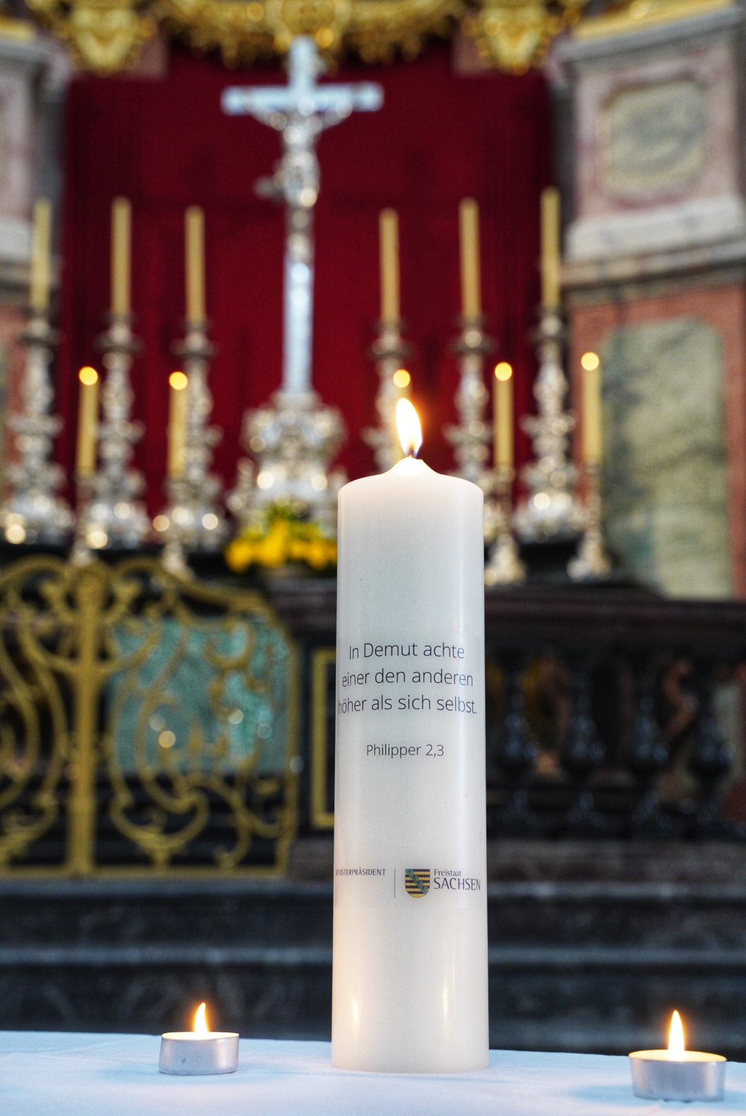 Kerze Ministerpräsident Sachsen Frauenkirche Individuelle Kerze Trauerkerze