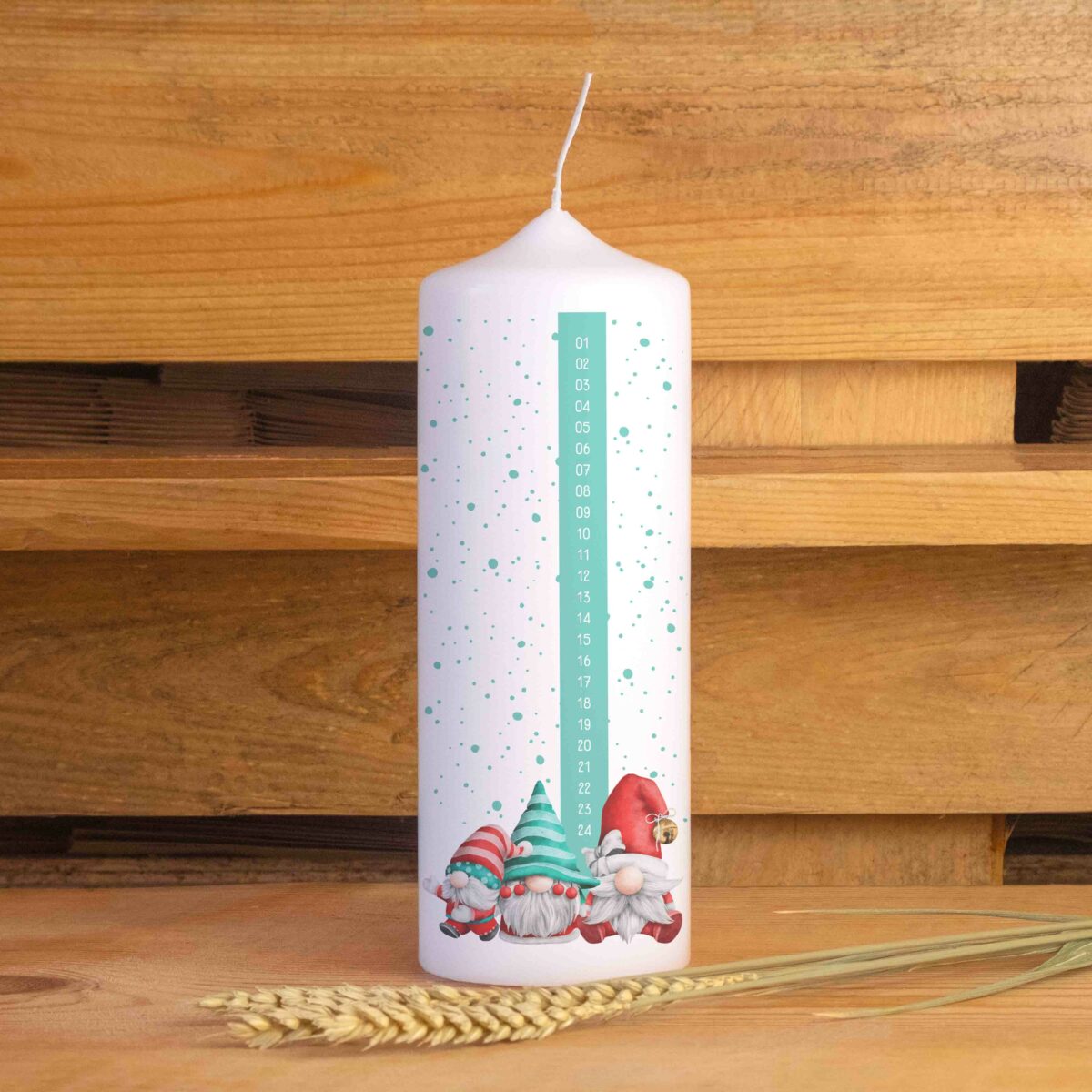 Adventskerze Kalender | Weihnachtskerze | Adventskerzen mit Zahlen