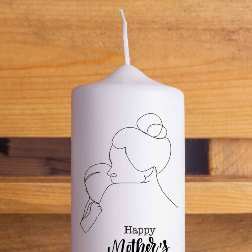 Handgemacht Wachs Kerze Stumpenkerze Bedruckt Spruch Geschenk für Sie Geschenk für Freundin Kerze Vegan Nachhaltig Love Muttertagsgeschenk Muttertagssprüche Muttertagsgrüße Muttertag Kerze Mama Geschenkidee Frau oma schlicht oneline kleine schöne geschenke personalisierte geschenke-Muttertagskerze-Oneline-Zoom-oben