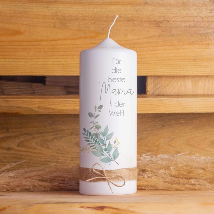 Handgemacht Wachs Kerze Stumpenkerze Bedruckt Spruch Geschenk für Sie Geschenk für Freundin Kerze Vegan Nachhaltig Love Muttertagsgeschenk Muttertagssprüche Muttertagsgrüße Muttertag Kerze Mama Geschenkidee Frau personalisierte geschenke kleine schöne geschenke cool kreativ oma originell -Muttertagskerze-Zweige-Strick