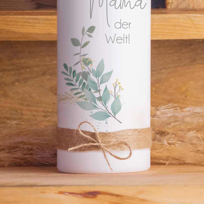 Handgemacht Wachs Kerze Stumpenkerze Bedruckt Spruch Geschenk für Sie Geschenk für Freundin Kerze Vegan Nachhaltig Love Muttertagsgeschenk Muttertagssprüche Muttertagsgrüße Muttertag Kerze Mama Geschenkidee Frau personalisierte geschenke kleine schöne geschenke cool kreativ oma originell -Muttertagskerze-Zweige-Zoom-unten