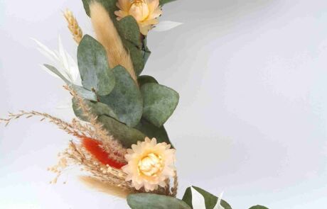 Eukalyptuskranz Eukalyptus Kranz binden Workshop Dresden Trockenblumenkranz Dried Flower Selber machen Kurs Teilnehmer Erwachsene Pampasgras Boho Eukalyptuskränze Kränze binden Kurse Eukalyptuszweig Langlebig Klotzsche Kranzbinden Trockenblumen Strohblumen