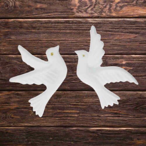 Wachsdekor Taubenpaar weiß Hochzeit Kommunion Taufe