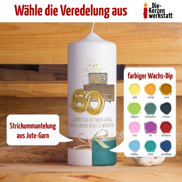 Geburtstagskerze_60_Geburtstag_Strick_Dip