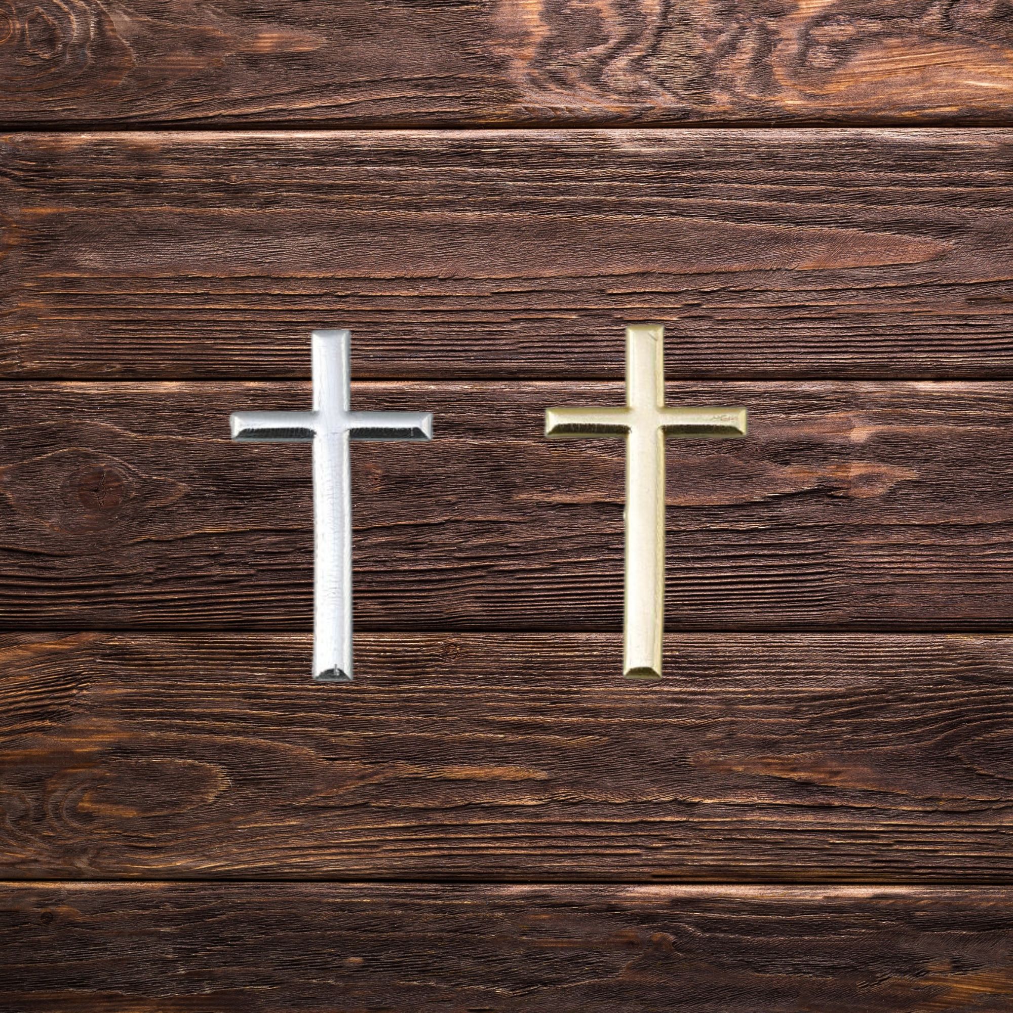 Wachsdekor Kreuz gold silber