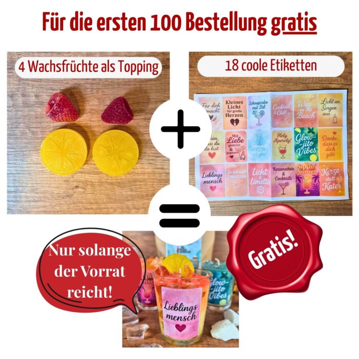 DIY Cocktailkerzen Set – 4 bunte Sommerkerzen selber machen – Bild 7