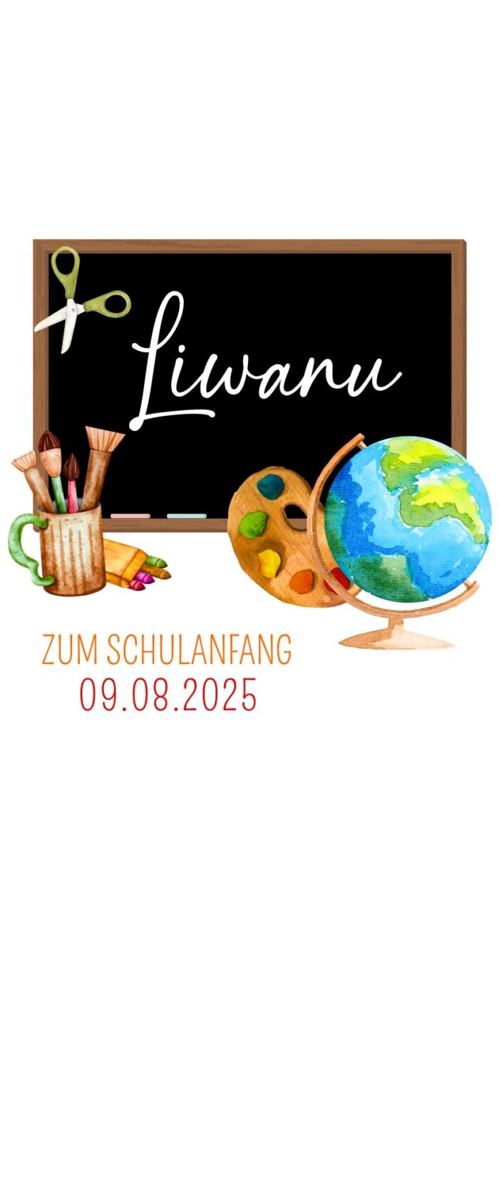 Schulanfangskerze Tafel & Bastelwelt | Personalisierte Einschulungskerze | 15–30 cm | Mit Dip, Schleife oder Jutestrick
