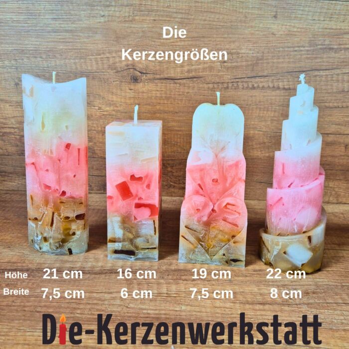 Kerzengrößen Erdbeer Schoko
