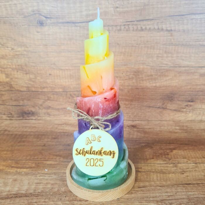 Schulanfangskerze ABC