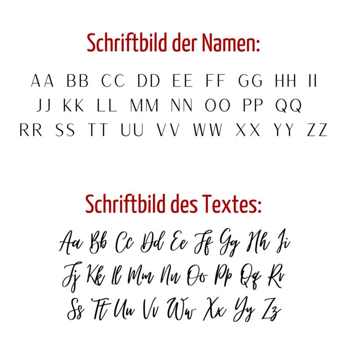 Schriftbild Hochzeitskerze Anker