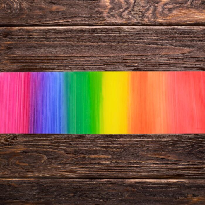 Wachsplatte Regenbogen 20x6 2