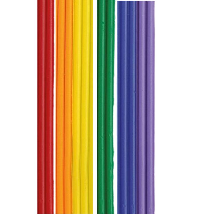 Wachsstreifen Regenbogen 6x2, 230 mm Amazon
